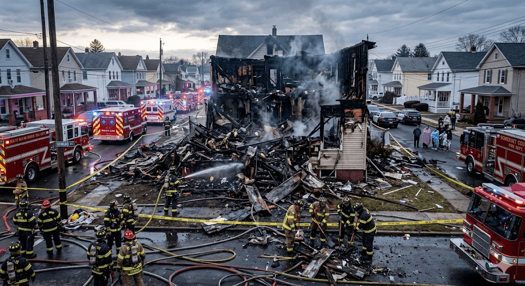 Engulfed in Flames: Fast-Moving Blaze Completely Destroys South Bound Brook Home