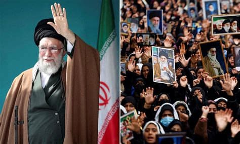 Iran’s supreme leader absent as senior officials attend ayatollah’s funeral
