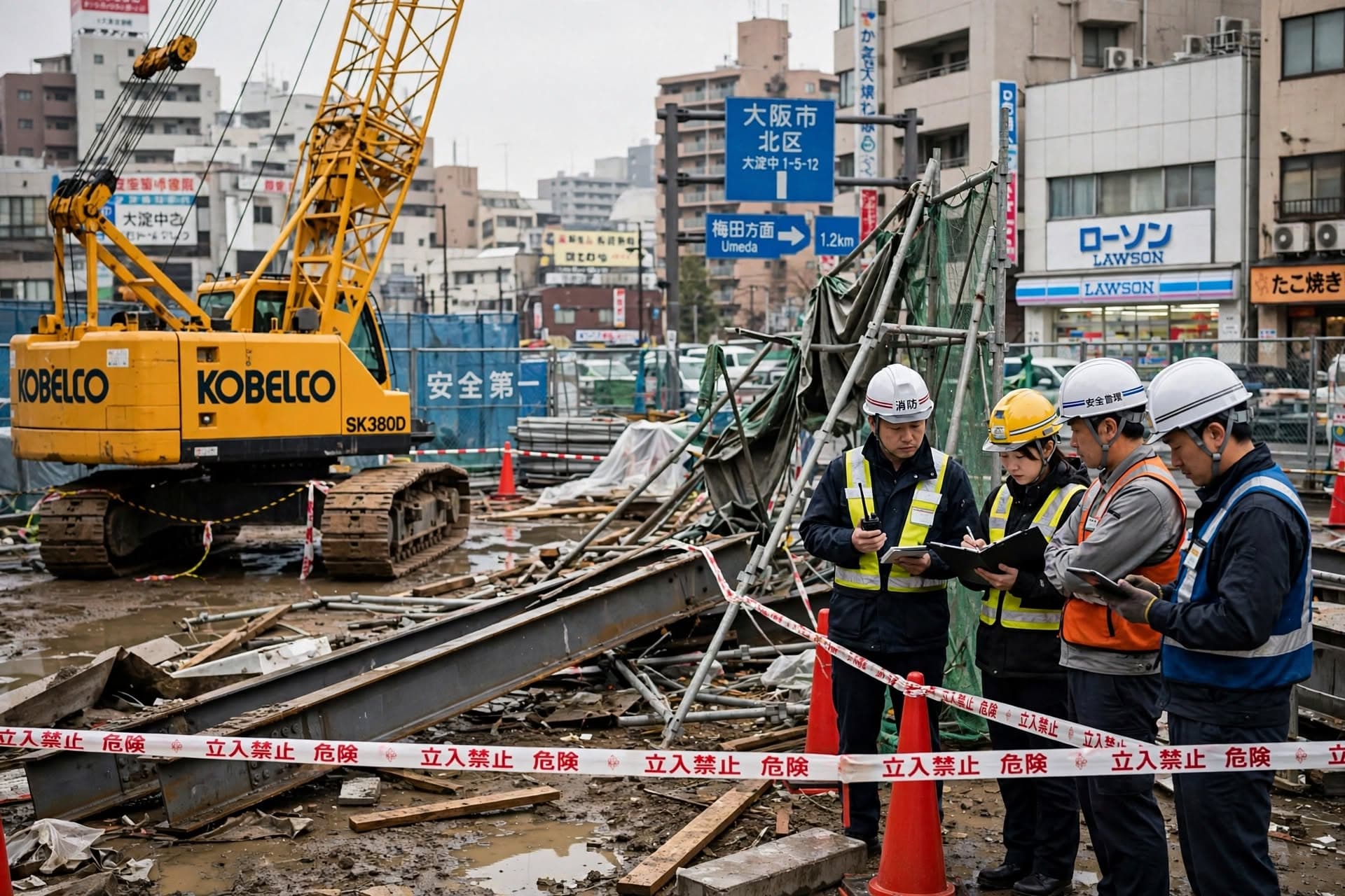 Heavy Steel Beam Falls In Osaka Ward, Three Hospitalized, Ministry Orders Emergency Inspection