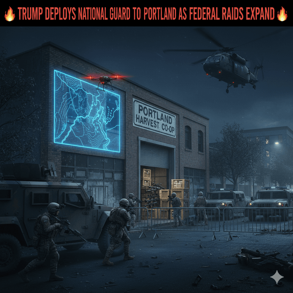 🔥 TRUMP DEPLOYS NATIONAL GUARD TO PORTLAND AS FEDERAL RAIDS EXPAND 🔥