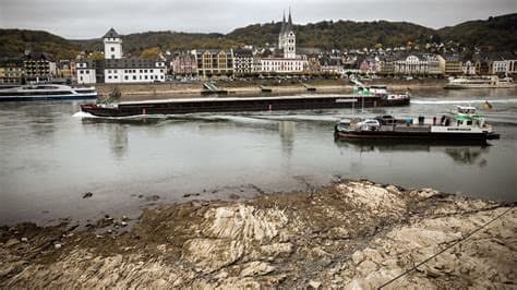 Rhine Falls to Record Low Levels as Drought Strains Europe’s Rivers