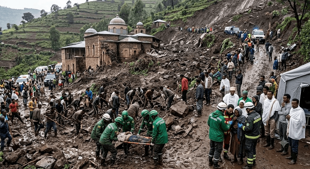 Tragedy at the Monastery: Deadly Ethiopian Landslide Buries Worshippers, Leaving 14 Dead
