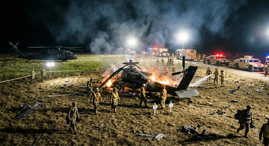 Deadly Texas Crash: Two Killed in U.S. Military Apache Helicopter Downed Central Texas