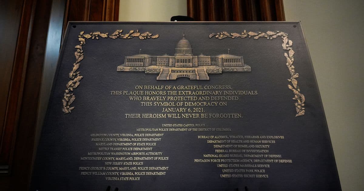 Jan. 6 Plaque Made to Honor Law Enforcement Nowhere to Be Found at the Capitol