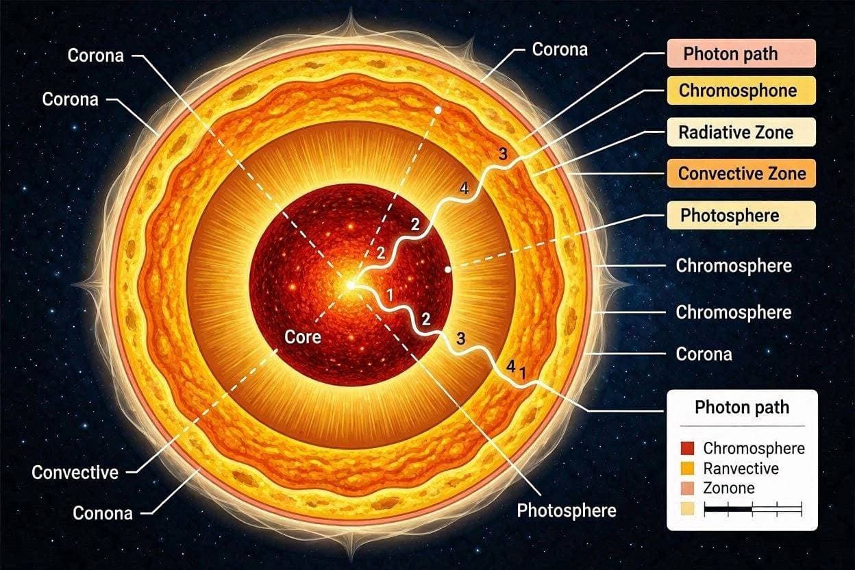 The Patient Photon: Sunlight’s Long Road to Freedom
