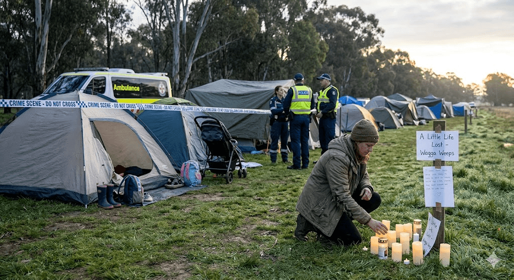 Tragedy in the Tents: Infant Death in Wagga Wagga’s Growing Campsite Sparks Housing Crisis Outcry