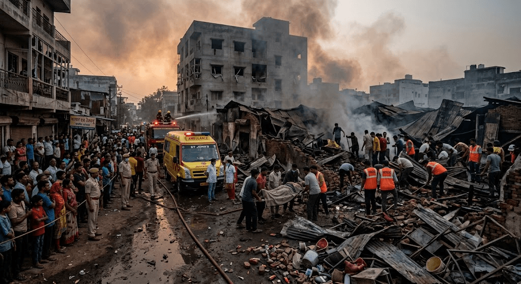 Tragedy in India: 8 Dead After Devastating Blast Rips Through Illegal Firecracker Factory