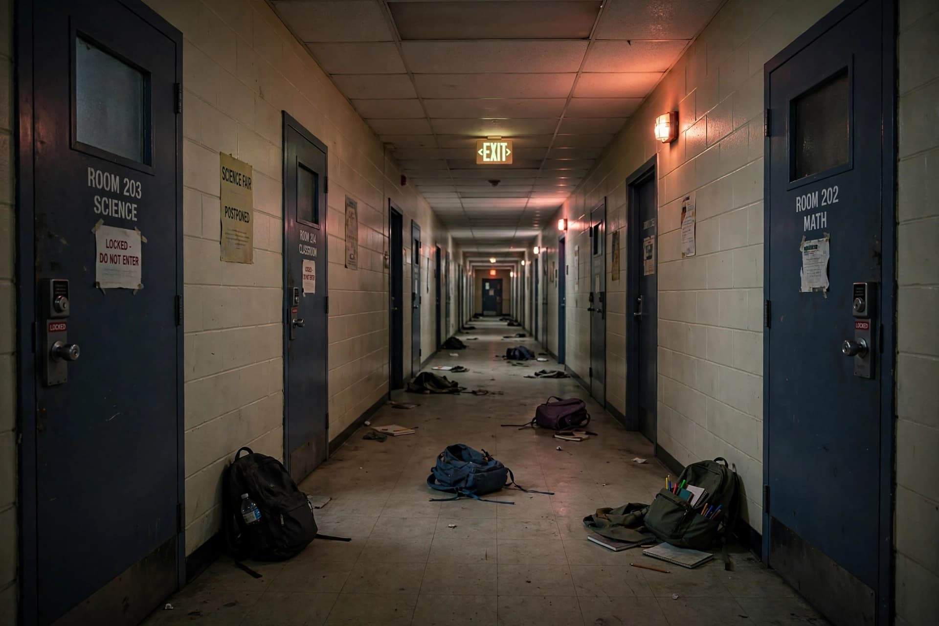 A former student, a shotgun, and a man who followed him inside