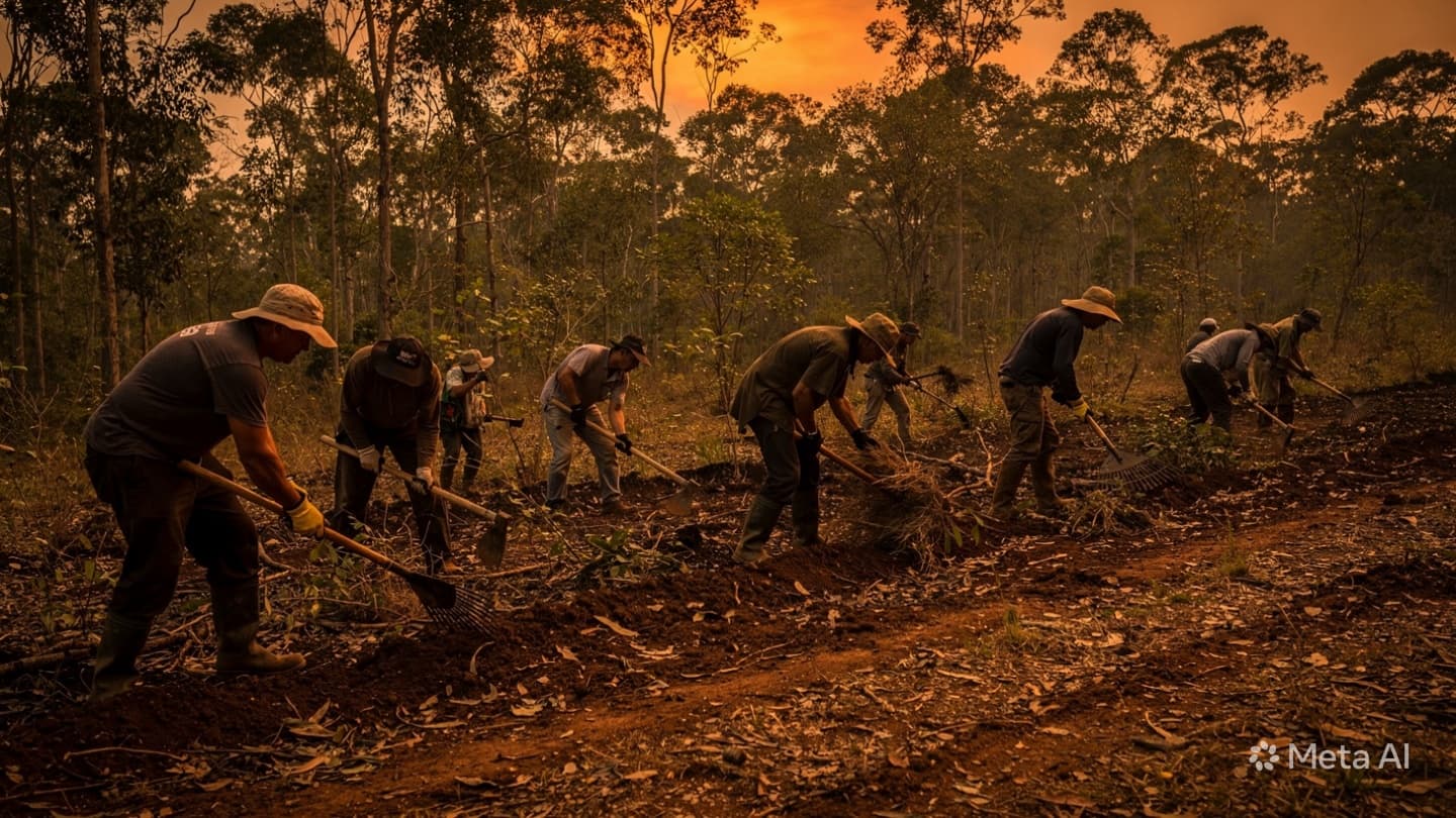 A Forest Fire Ravages the Southern Wilds, Threatening the Outskirts of Toledo