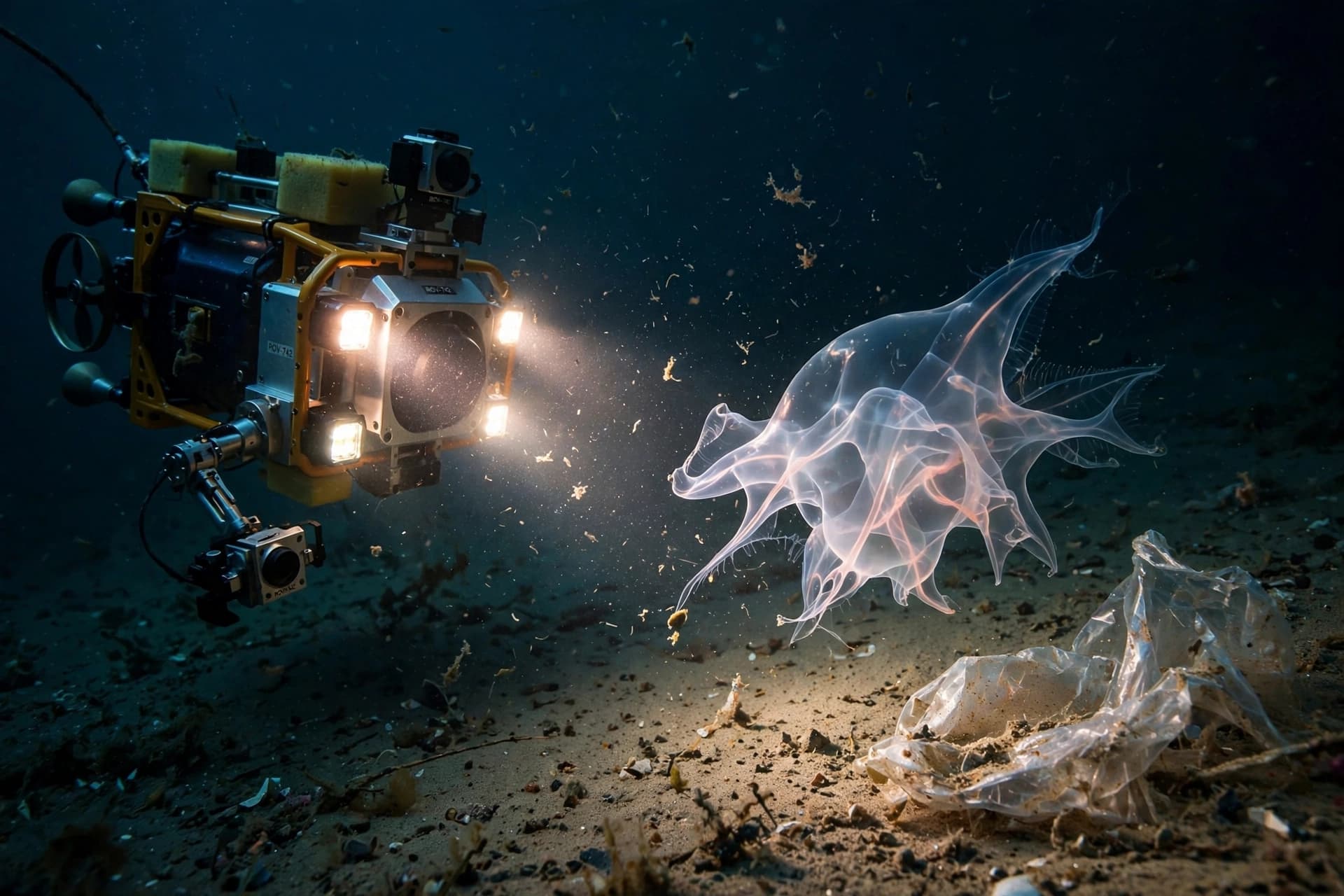 Plastic waste shadows new species in the deep ocean