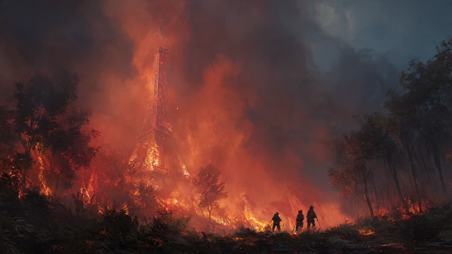 Extreme Heatwave Sweeps Across France as Massive Wildfire Forces Evacuations Near Paris