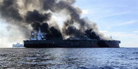 Shadow Fleet Tanker Reportedly Ablaze Near Russian Port City of Sochi