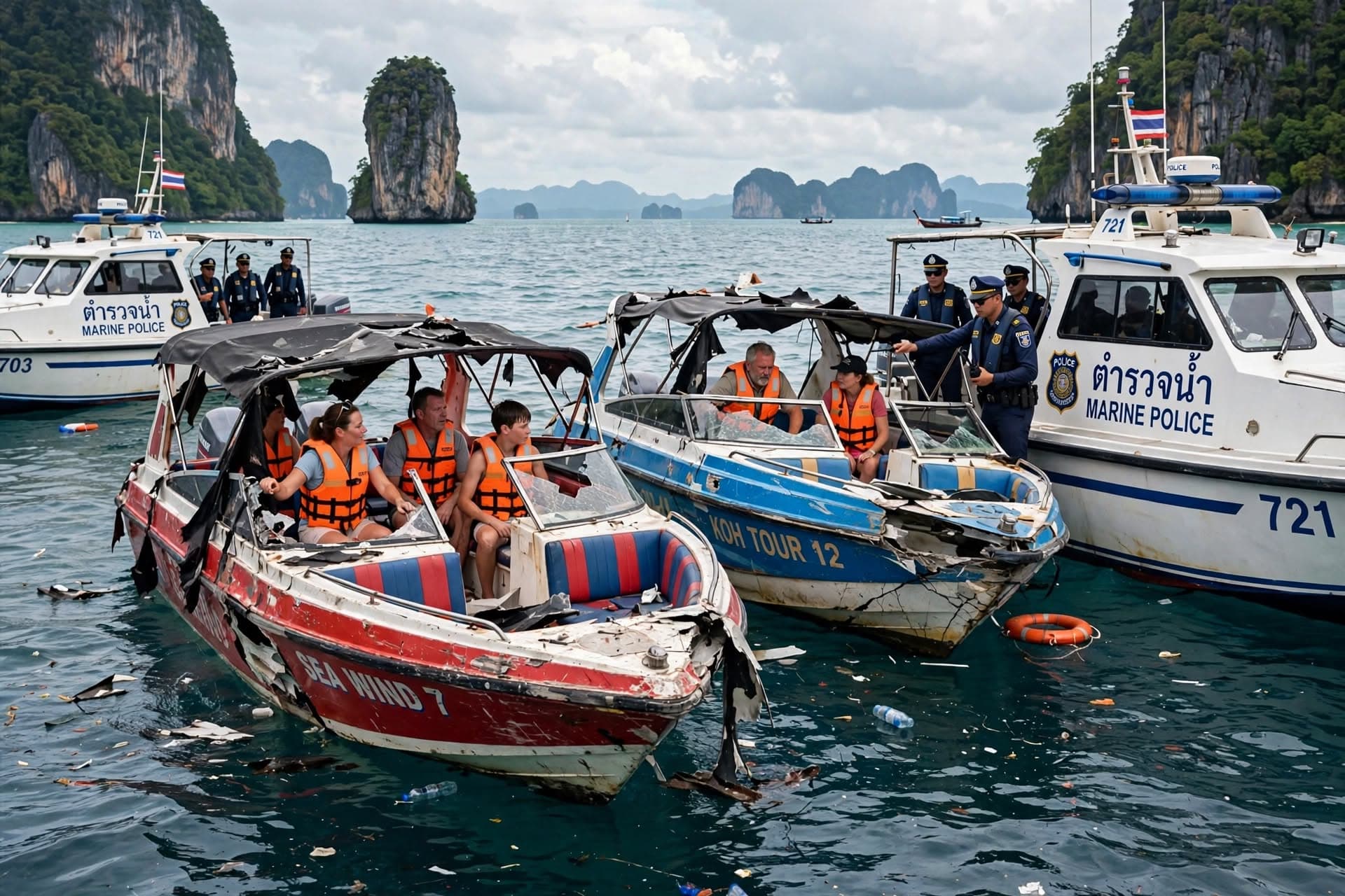 Thailand Speedboat Collision Leaves Two Tourists Dead, Dozens Injured Near Popular Island Route
