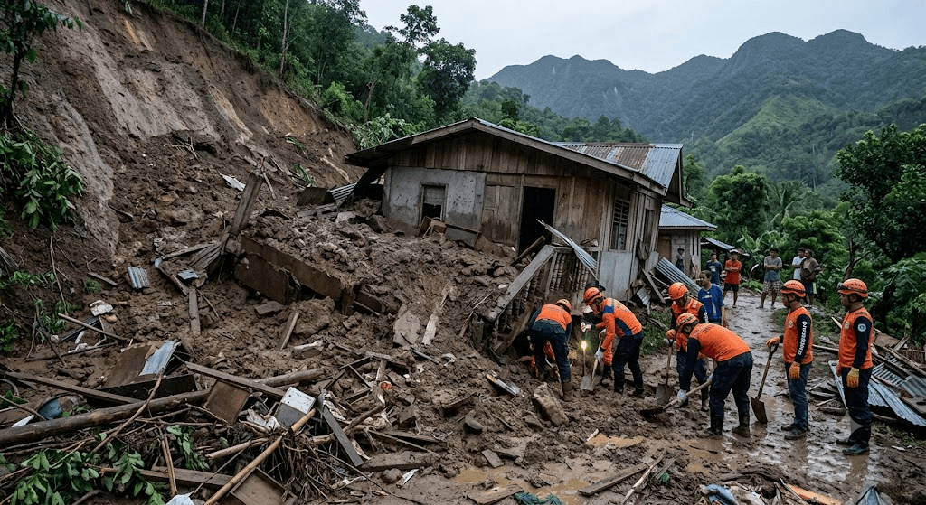 Tragedy in Iloilo: 68-Year-Old Man Killed in His Sleep as Dawn Landslide Crushes Tubungan Home