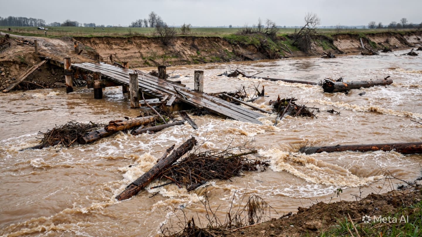 Fatal Flash Flood Kayin: Three Dead After Makeshift Bridge Collapses During Heavy River Surge