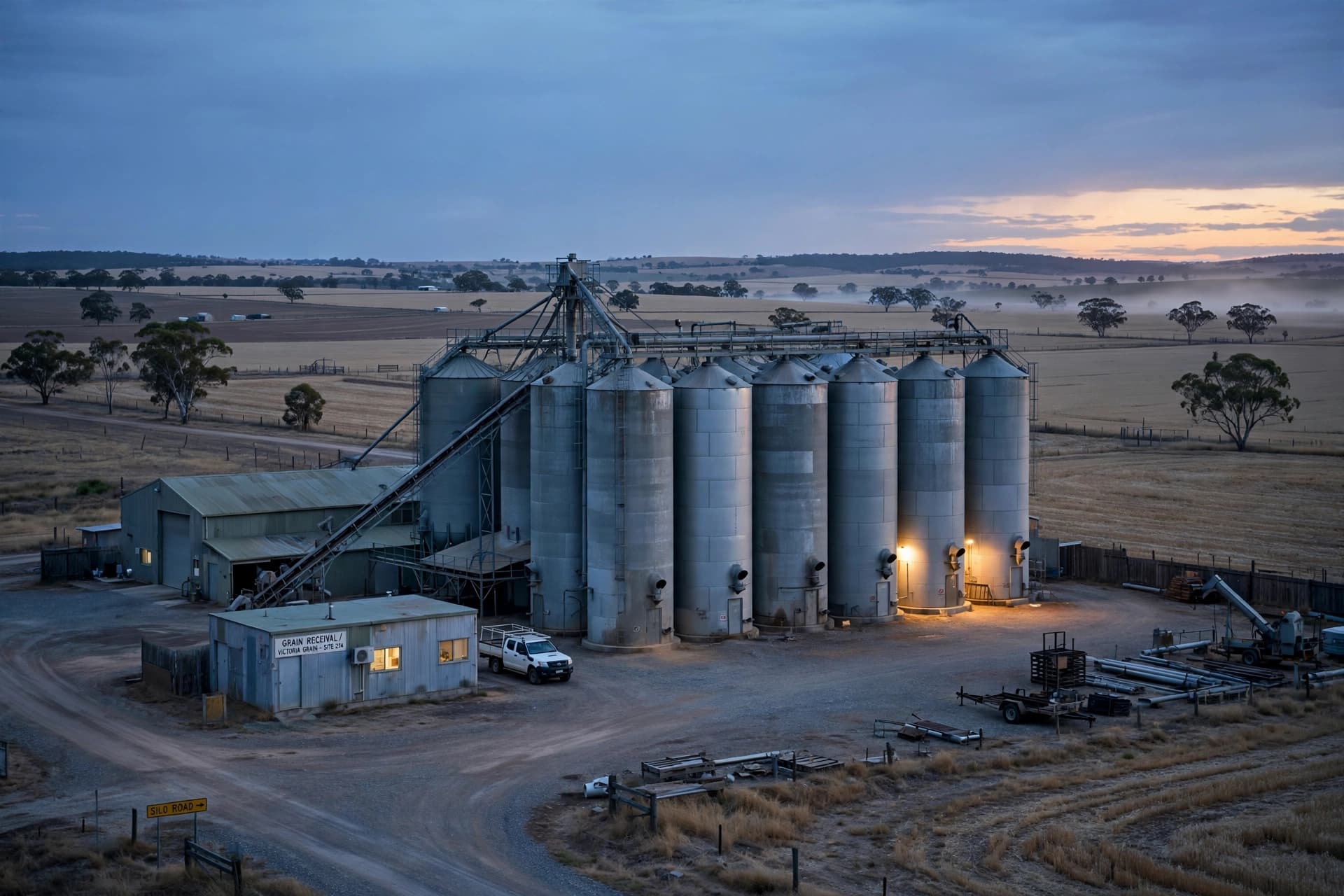 A grain silo in Dunolly became the center of a multi-agency rescue.