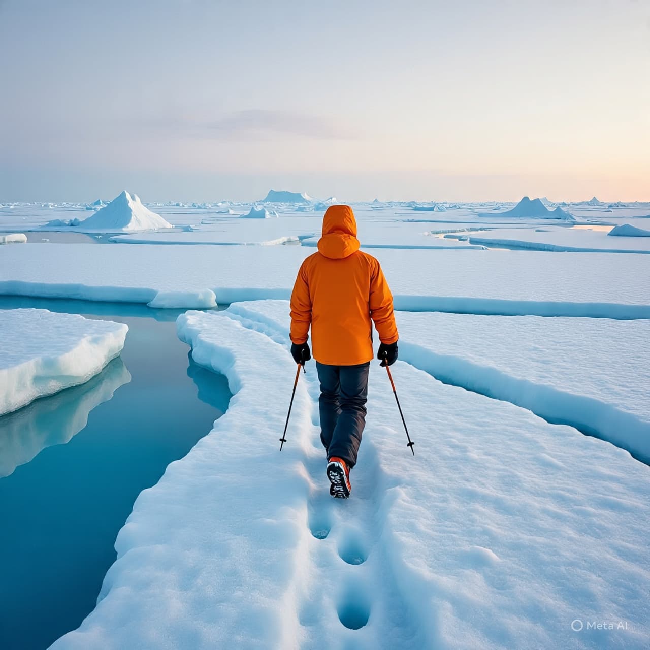 Where Silence Meets Frost: Steps Across Antarctic Sea Ice