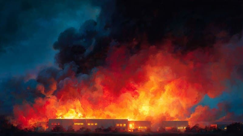  When the Night Consumes the Harbor, a Silent Fire Devours the Quiet Capital Warehouse