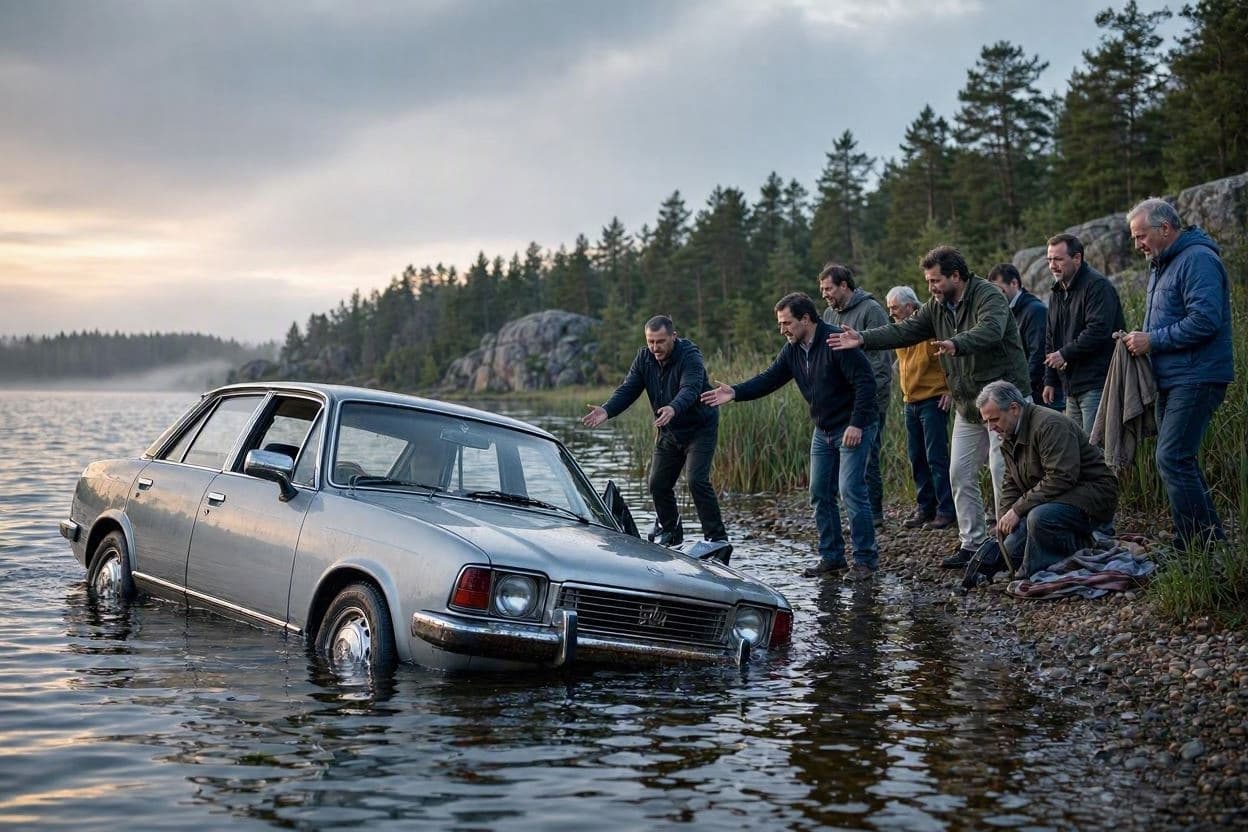 Quick action saves driver as car sinks in Guelph Lake