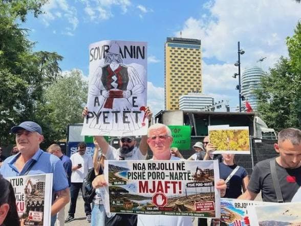 Massive Protests in Albania Against the Destruction of Protected Area Nartë-Poro-Pishe