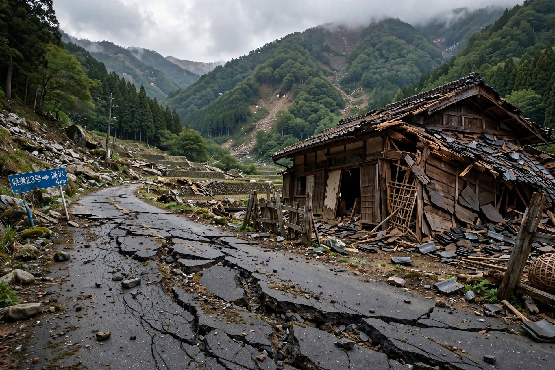 Repeated Tremors Hit Japan Rural Valleys, Cracking Walls, Collapsing Sheds Across Mountain Villages Amid Swarm