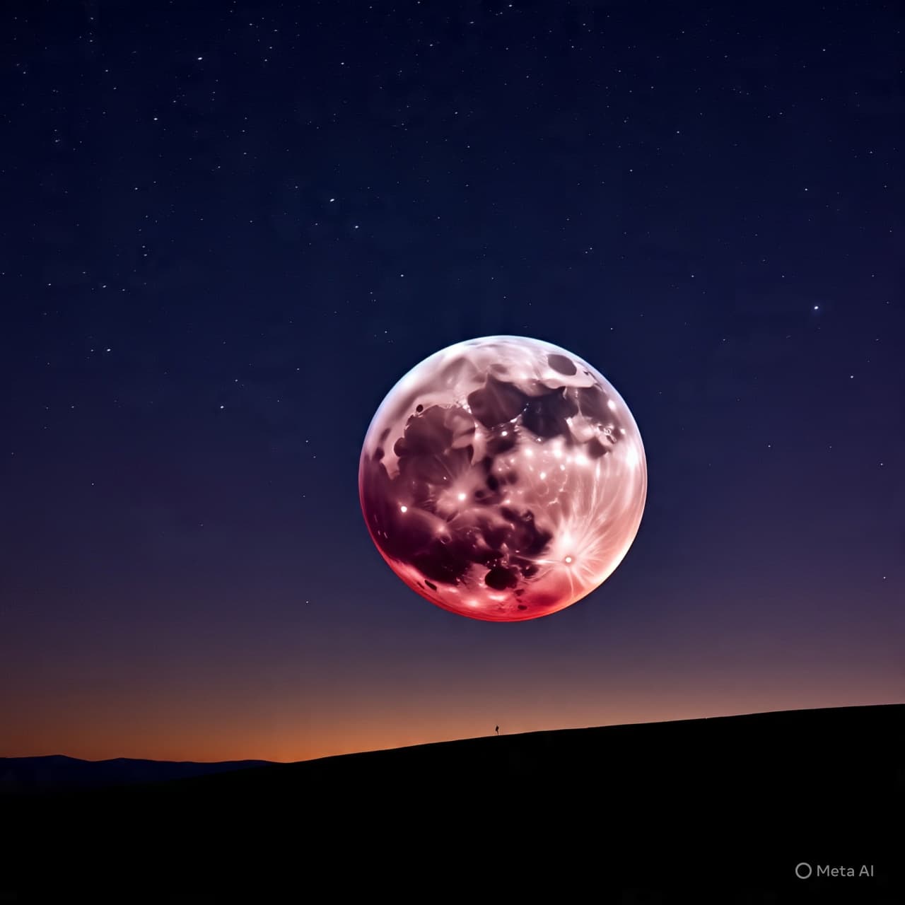 When the Moon Blushes: A Quiet Night Beneath the Blood Moon