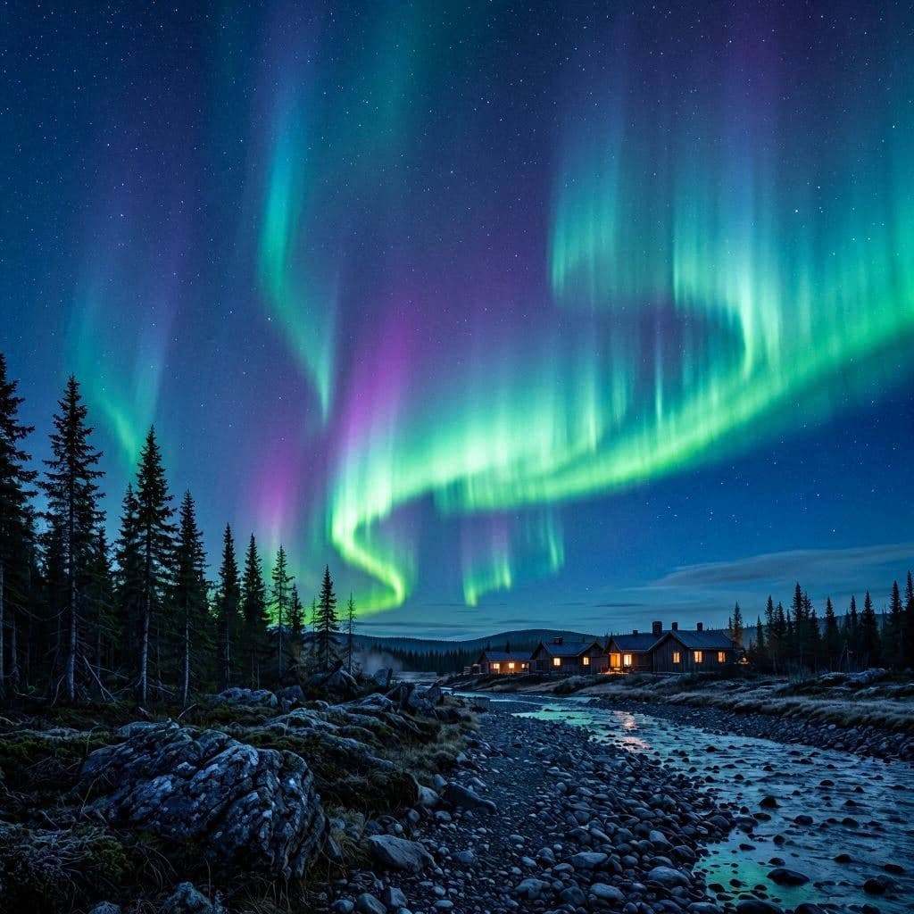 When the Night Sky Opens a Curtain of Solar Light.
