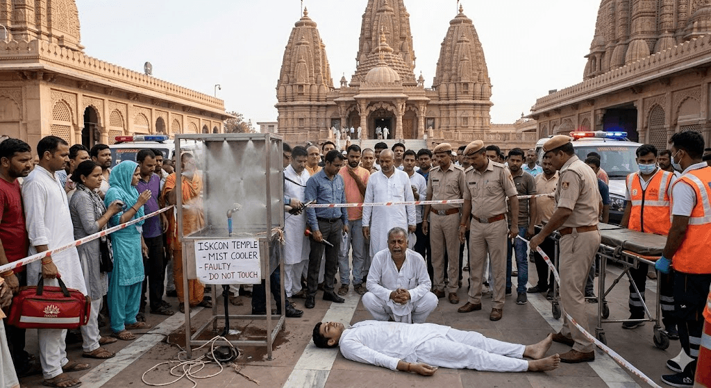 Tragedy at the Temple: 21-Year-Old Devotee Electrocuted by Water Cooler Outside ISKCON