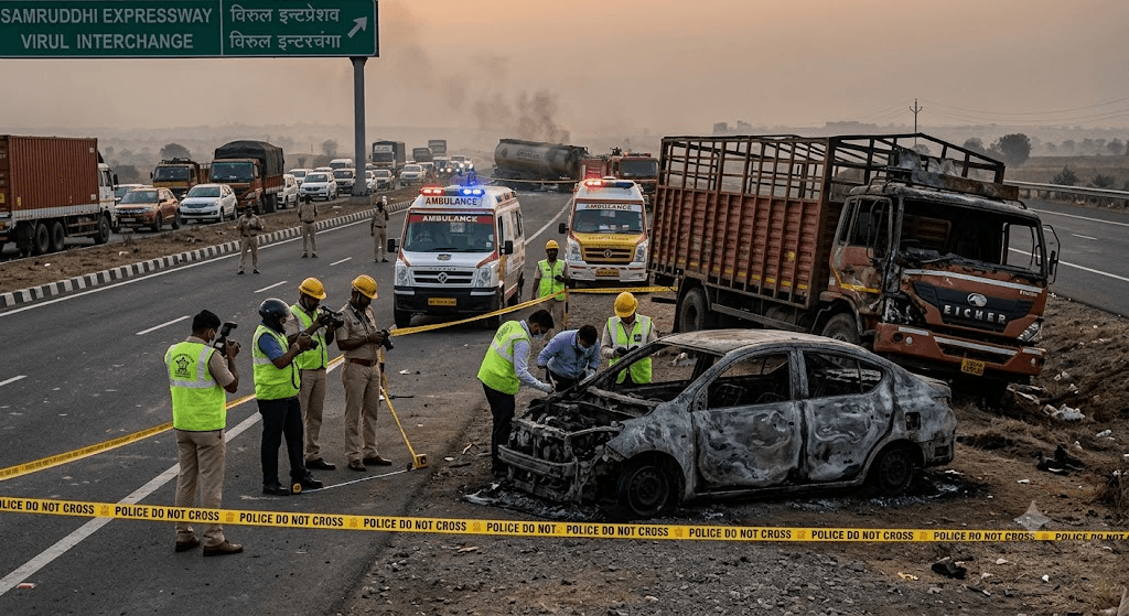 Horror on the Highway: Five Dead, One Critically Injured in Samruddhi Expressway Crash