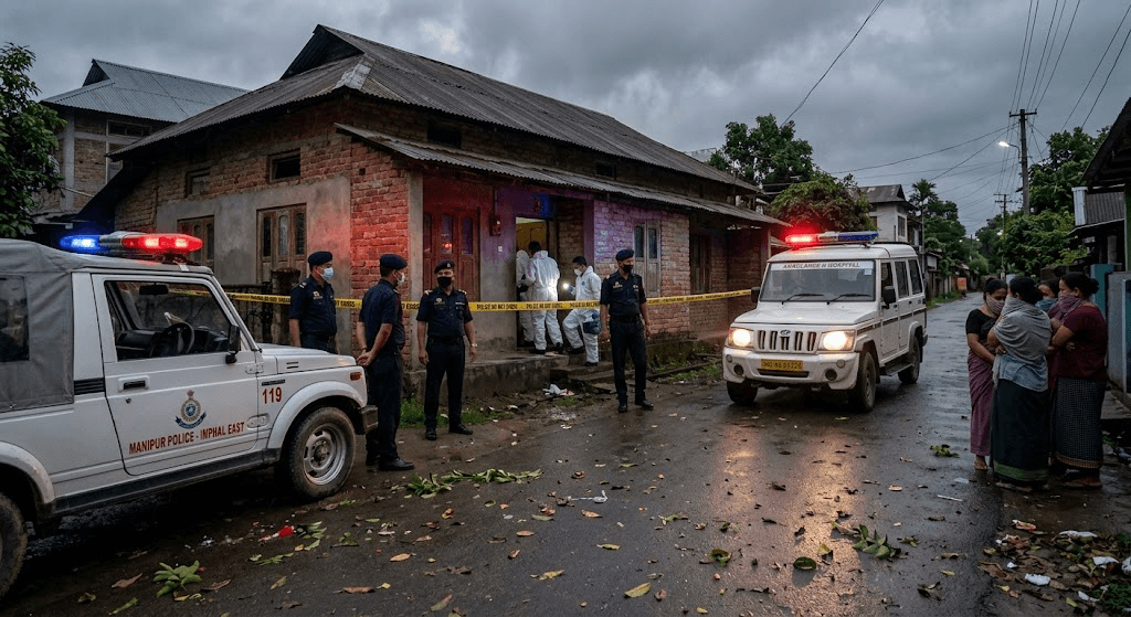Midnight Horror in Imphal East: Man Gunned Down, Wife Critically Injured in Brutal Home Invasion