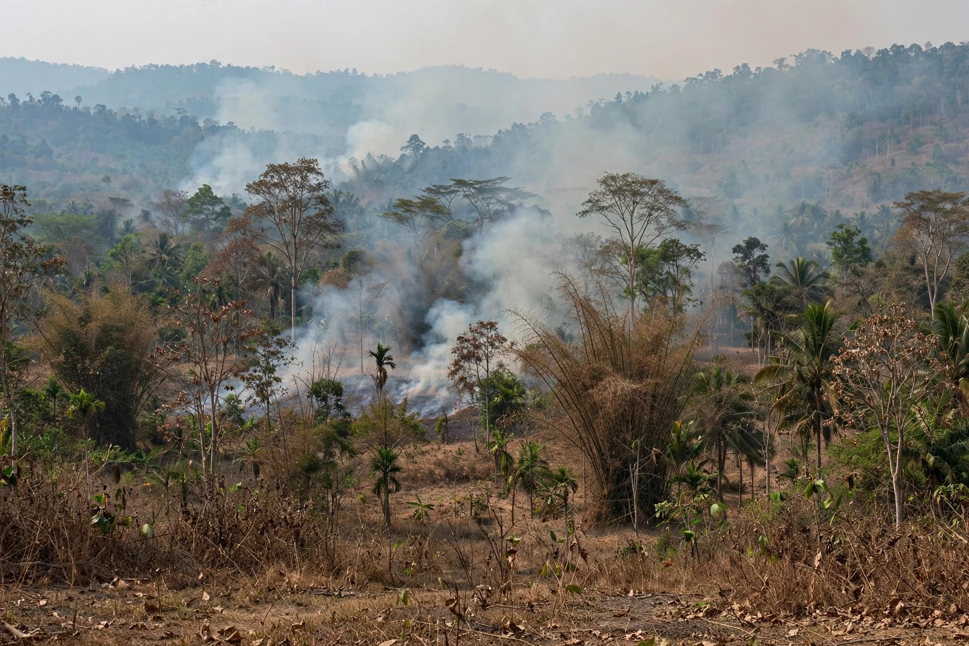 Across Indonesia’s Burning Landscapes, Smoke Travels Beyond Forests as the Dry Season Deepens Its Reach
