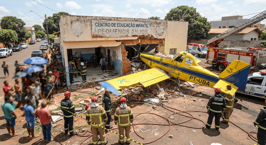 Miracle in Campo Verde: Small Aircraft Crashes into Packed Children’s Daycare in Brazil