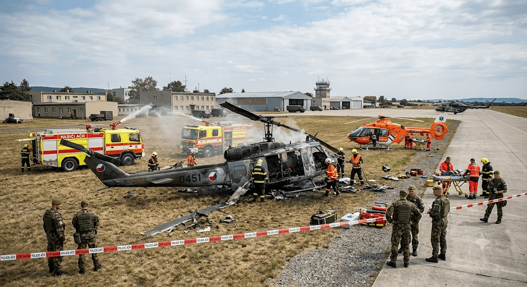 Tragedy in the Air: One Dead After Czech Army Helicopter Carrying 5 Soldiers Crashes