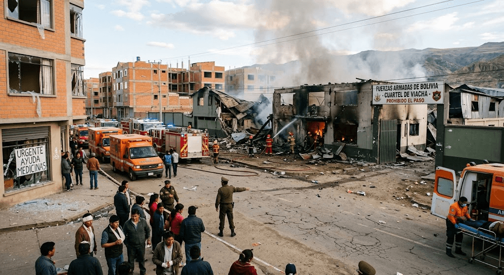Devastating Base Explosion Leaves 10 to 15 Dead in Bolivia