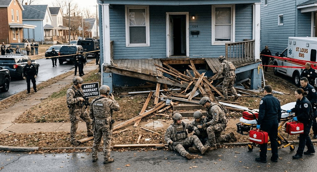 Raid Turns Chaotic: Deck Collapses During U.S. Marshal Operation