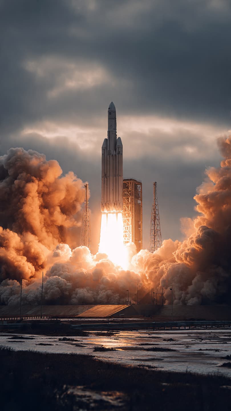 When the largest rocket reaches upward, Earth listens in silence