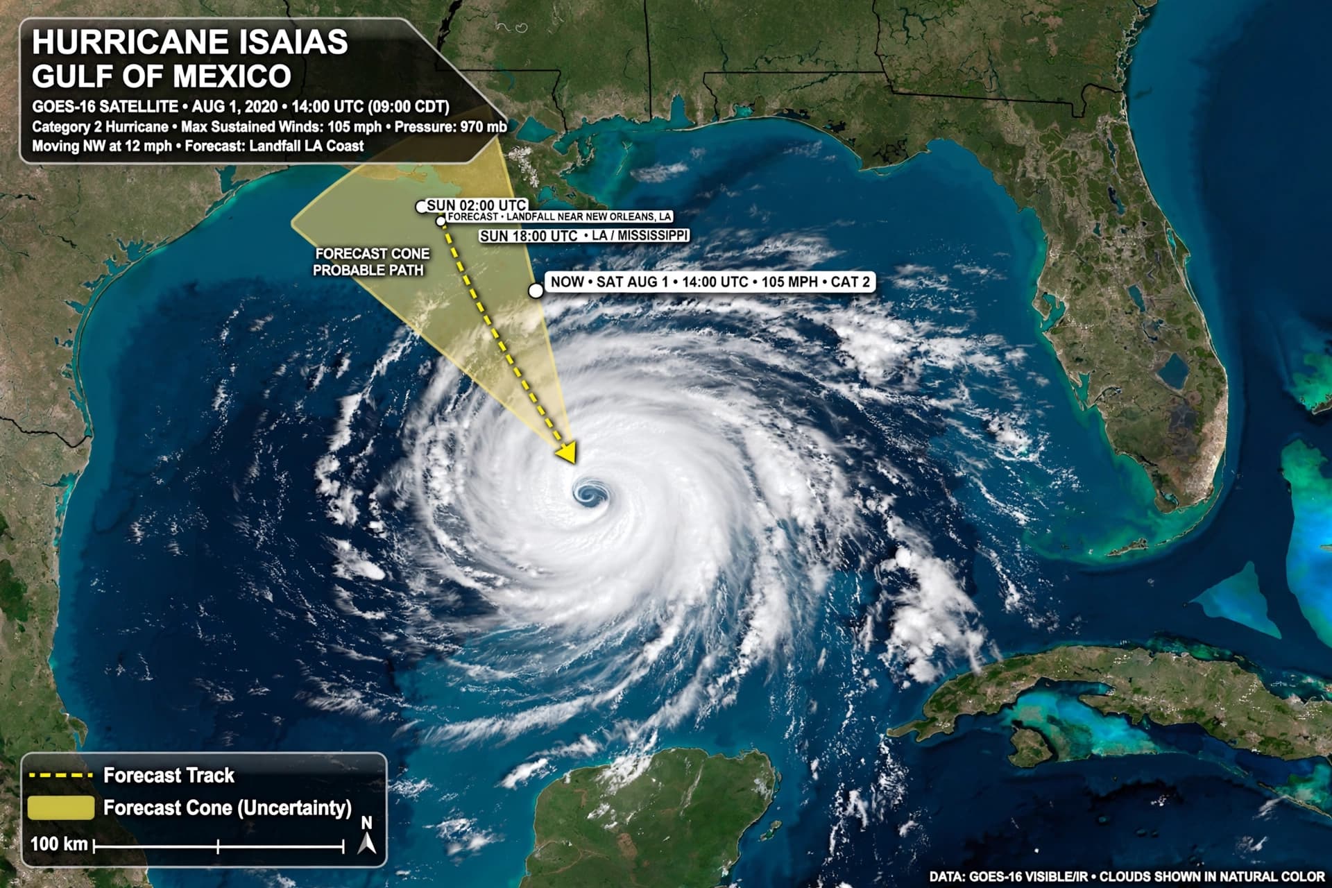 Hurricane Isaias Strengthens to Category 2, Evacuations Underway
