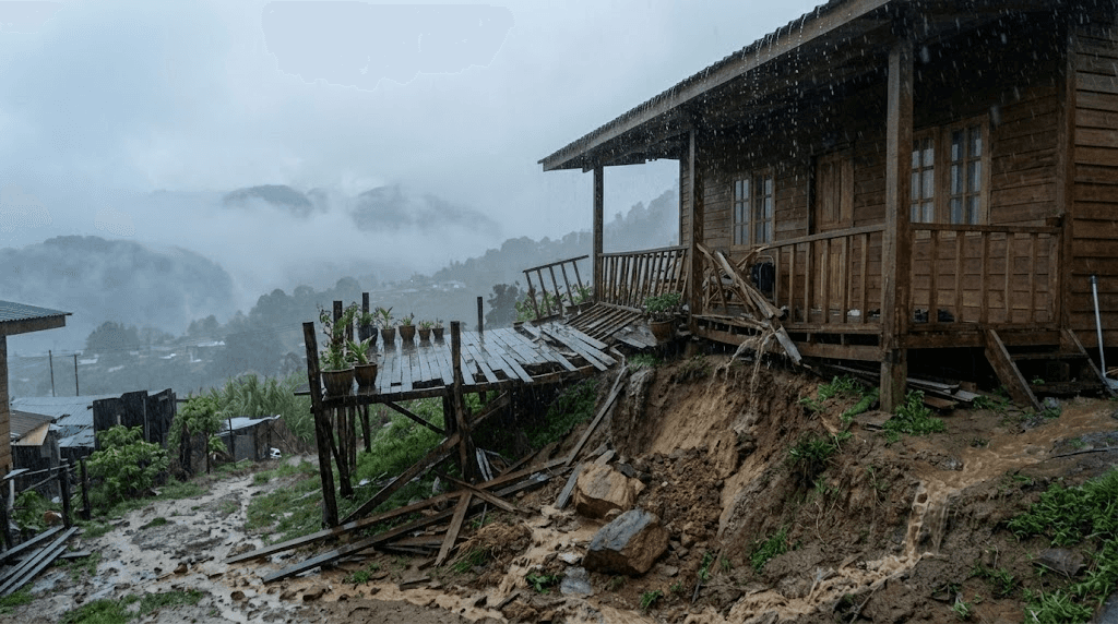 Torrential Rains Cause Tragic Verandah Collapse at Kundasang Lodging House