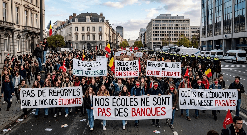 Student Protests Erupt Across Belgium Over Controversial Education Reforms