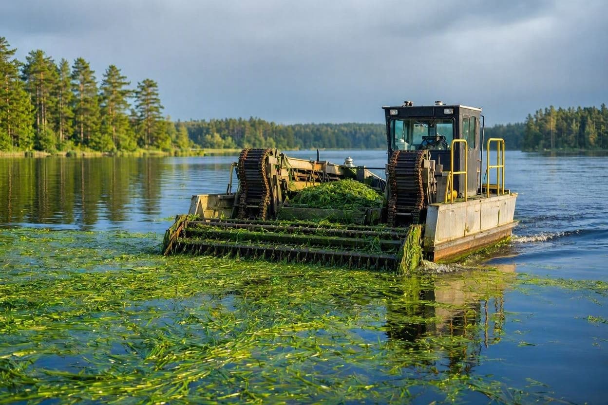 Northeast B.C. lakes get a mechanical cleanup from invasive weeds