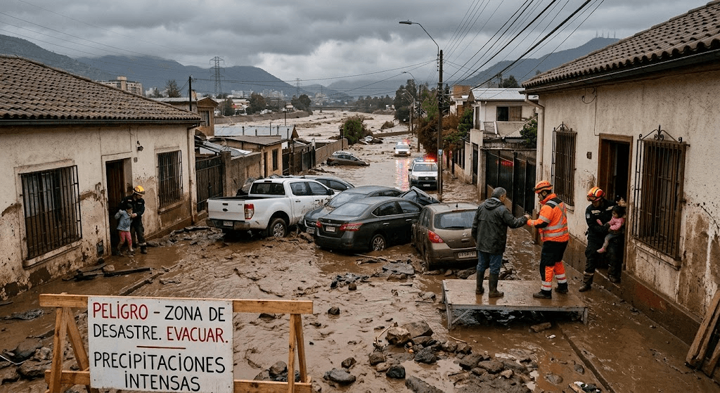 Deluge of Destruction: Severe Flooding Sweeps Cars Through Streets in Chile
