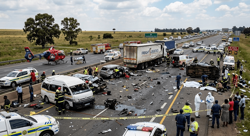 Highway Disaster: Multi-Vehicle Pileup Leaves at Least 21 Dead in South Africa