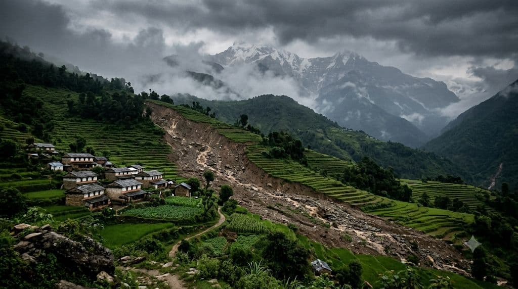 When Rain Rewrites the Mountain Path, Reflections on the Sifting Slopes of Nepal