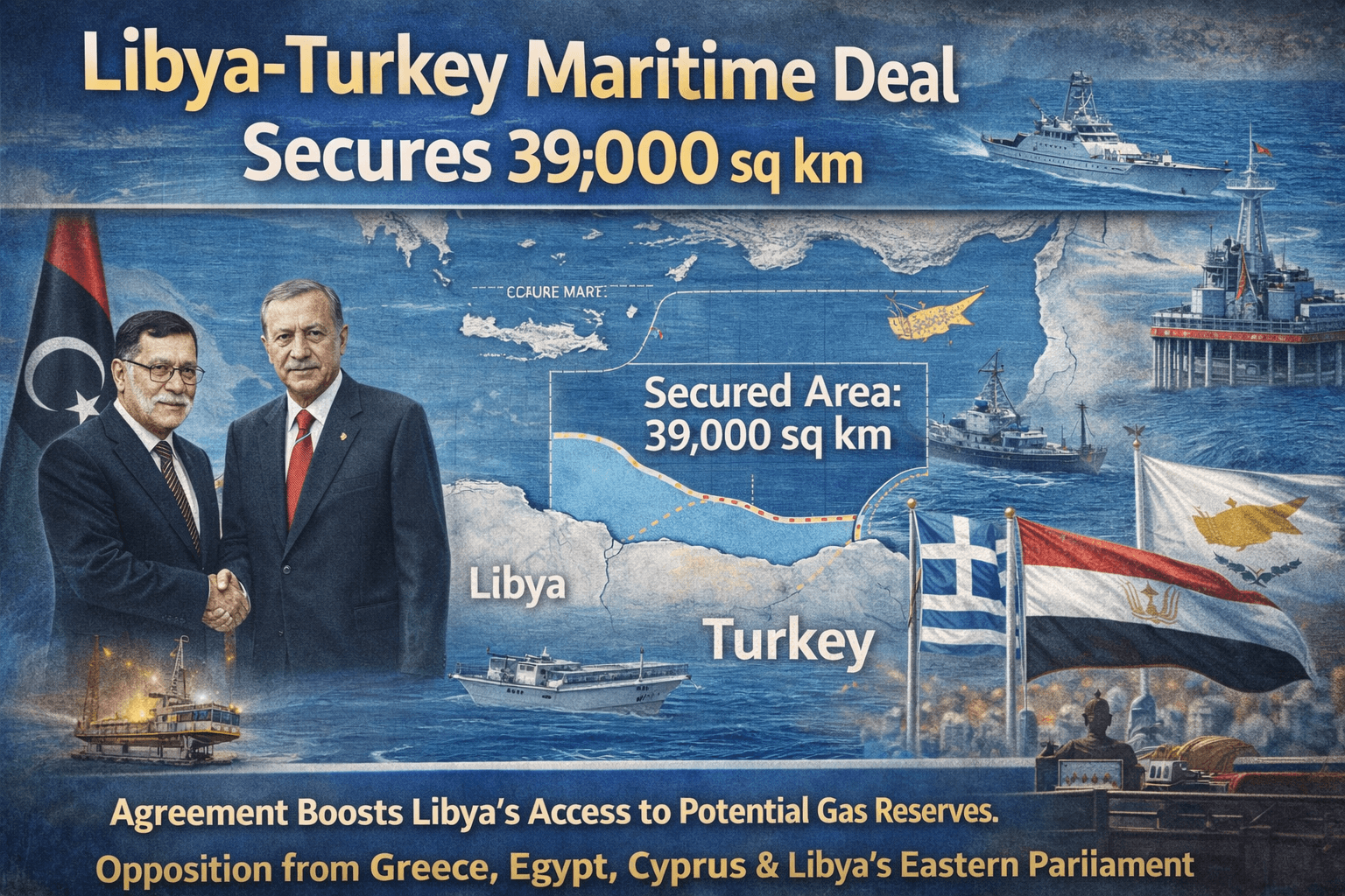 Libya Turkey Maritime Deal Secures 39,000 sq km