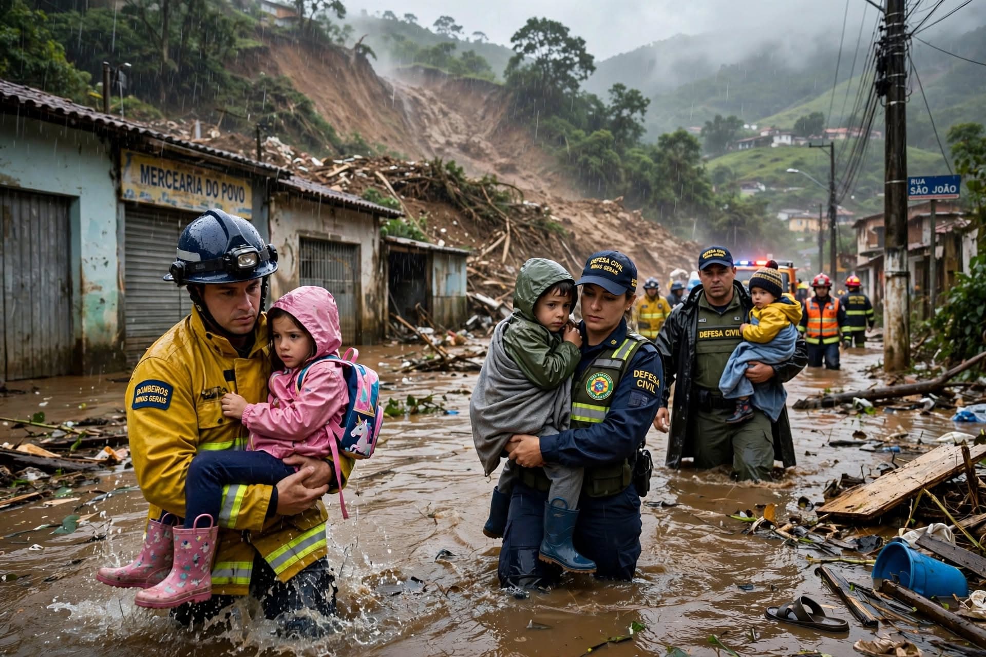 Four Dead in Minas Gerais: Flash Floods and Mudslides Destroy Homes, Hundreds Homeless, Damage Widespread