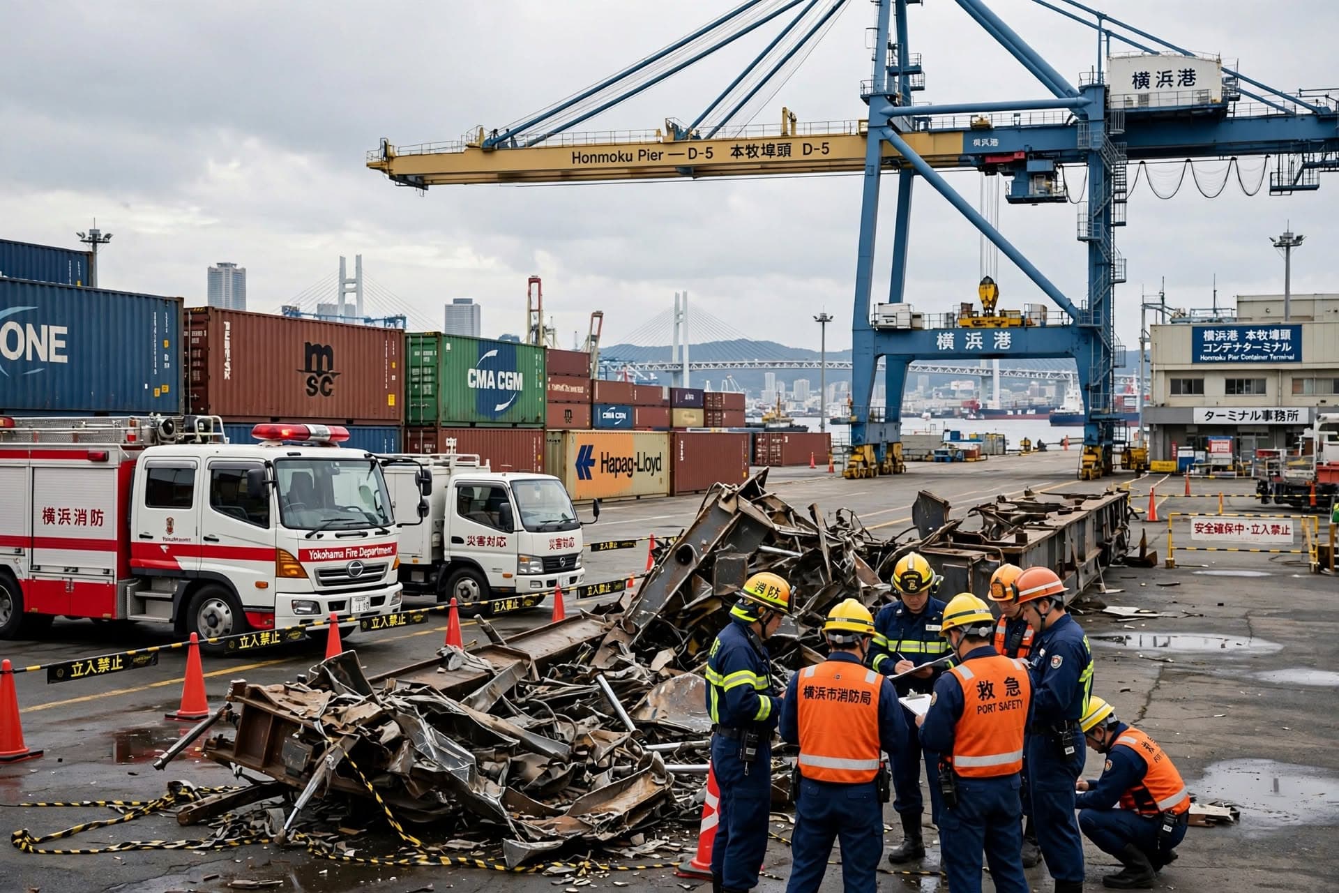 Yokohama Port Cargo Crane Failure Crushes Dockworker, One Dead, Operations Halted For Inspection