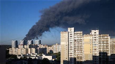 At Least 27 Killed After Russian Drone Attack Triggers Warehouse Blast Near Kyiv