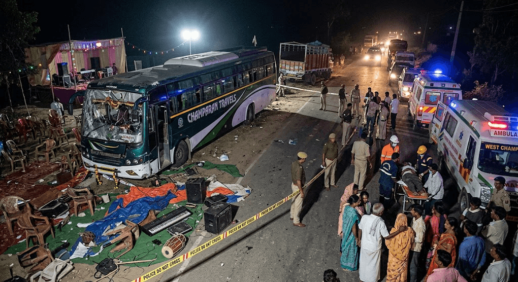 Horror in West Champaran: Out-of-Control Bus Plows Into Orchestra Gathering, Killing 5