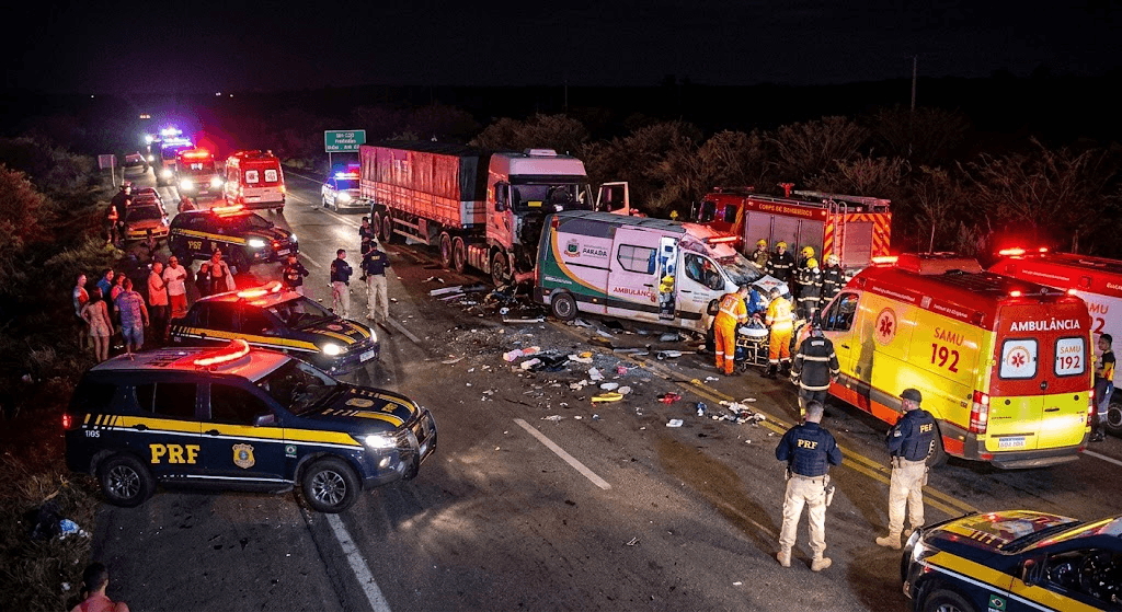 Tragedy in Brazil: Truck Slams into Van Transporting Cancer Patients, Leaving 6 Dead and 15 Injured