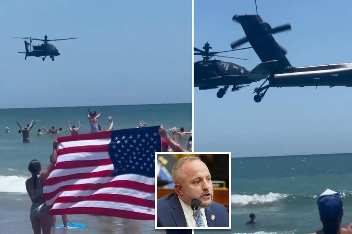 South Carolina National Guard Suspends Apache Pilots After Beach Incident